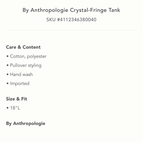 Anthropologie NWT Sz Sm crystal fringe top; sold out @anthro - Picture 11 of 15